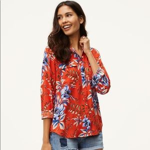Loft Floral Button Up Blouse